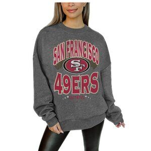 San Francisco 49ers Gameday Couture Womens Oversized Fleece Sweatshirt Size L